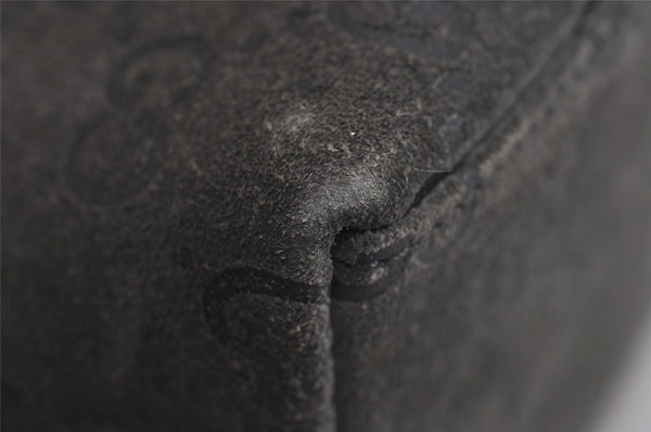 Authentic GUCCI Bamboo Vintage Shoulder Bag Purse GG Suede Gray Junk 7264J