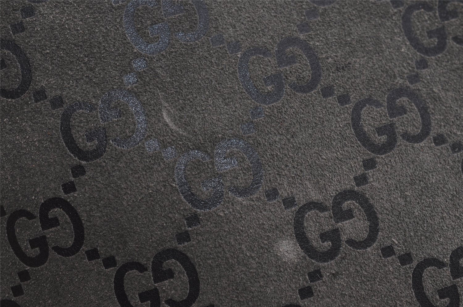 Authentic GUCCI Bamboo Vintage Shoulder Bag Purse GG Suede Gray Junk 7264J