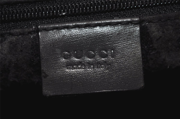 Authentic GUCCI Bamboo Vintage Shoulder Bag Purse GG Suede Gray Junk 7264J