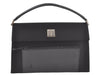 Authentic YVES SAINT LAURENT Vintage Hand Bag Purse Satin Leather Black 7264K