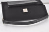 Authentic YVES SAINT LAURENT Vintage Hand Bag Purse Satin Leather Black 7264K