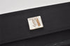 Authentic YVES SAINT LAURENT Vintage Hand Bag Purse Satin Leather Black 7264K