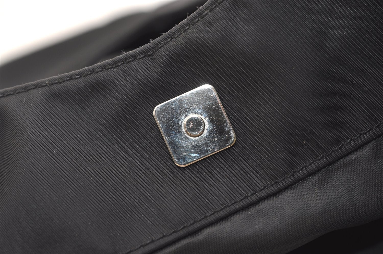 Authentic FENDI Vintage Nylon Leather Shoulder Tote Bag Black 7265J