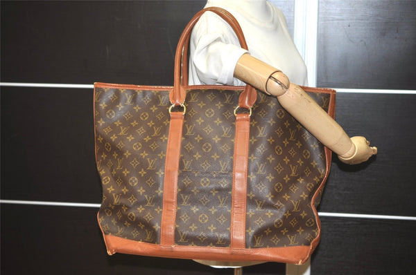 Auth Louis Vuitton Monogram Sac Weekend GM Vintage Tote Hand Bag M42420 LV 7267I