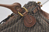 Authentic Chloe Paddington Tweed Leather Shoulder Hand Bag Brown 7267J