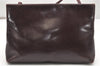 Auth Salvatore Ferragamo Vara Shoulder Bag Leather Bordeaux Red Junk 7268K