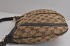 Authentic GUCCI Abbey Shoulder Cross Bag GG Canvas Leather 203257 Brown 7270J