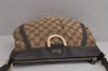 Authentic GUCCI Abbey Shoulder Cross Bag GG Canvas Leather 203257 Brown 7270J