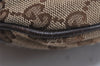 Authentic GUCCI Abbey Shoulder Cross Bag GG Canvas Leather 203257 Brown 7270J