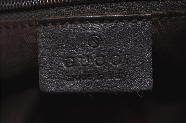 Authentic GUCCI Abbey Shoulder Cross Bag GG Canvas Leather 203257 Brown 7270J