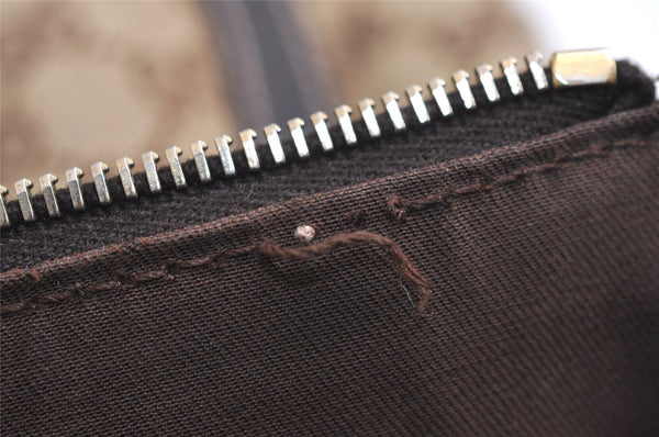 Authentic GUCCI Abbey Shoulder Cross Bag GG Canvas Leather 203257 Brown 7270J