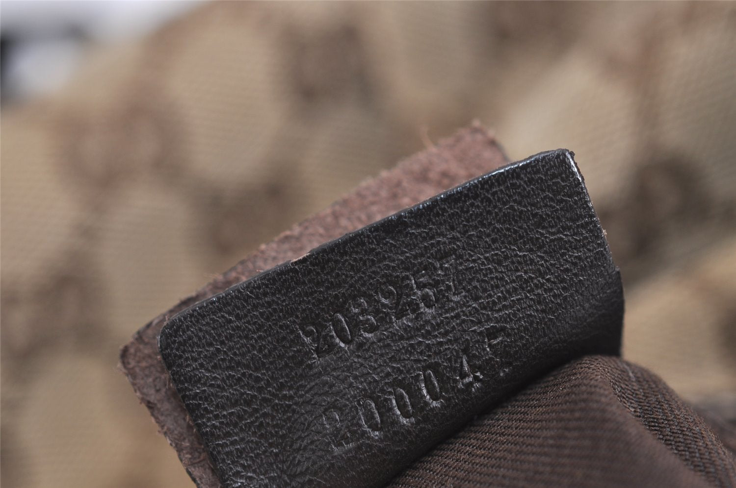 Authentic GUCCI Abbey Shoulder Cross Bag GG Canvas Leather 203257 Brown 7270J