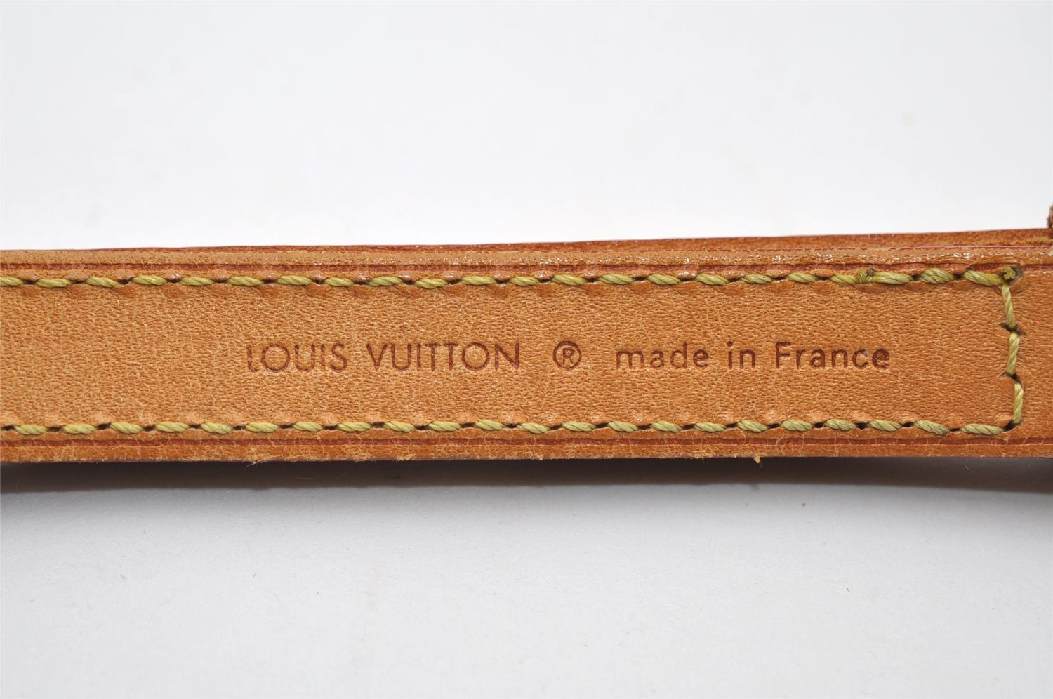 Authentic Louis Vuitton Leather Shoulder Strap Beige LV 7271I