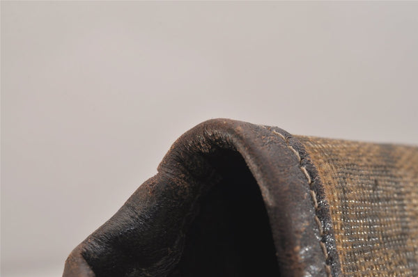 Authentic GUCCI Shoulder Cross Body Bag Purse GG PVC Leather 223666 Brown 7275J