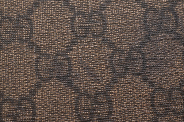 Authentic GUCCI Shoulder Cross Body Bag Purse GG PVC Leather 223666 Brown 7275J