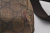 Authentic GUCCI Shoulder Cross Body Bag Purse GG PVC Leather 223666 Brown 7275J