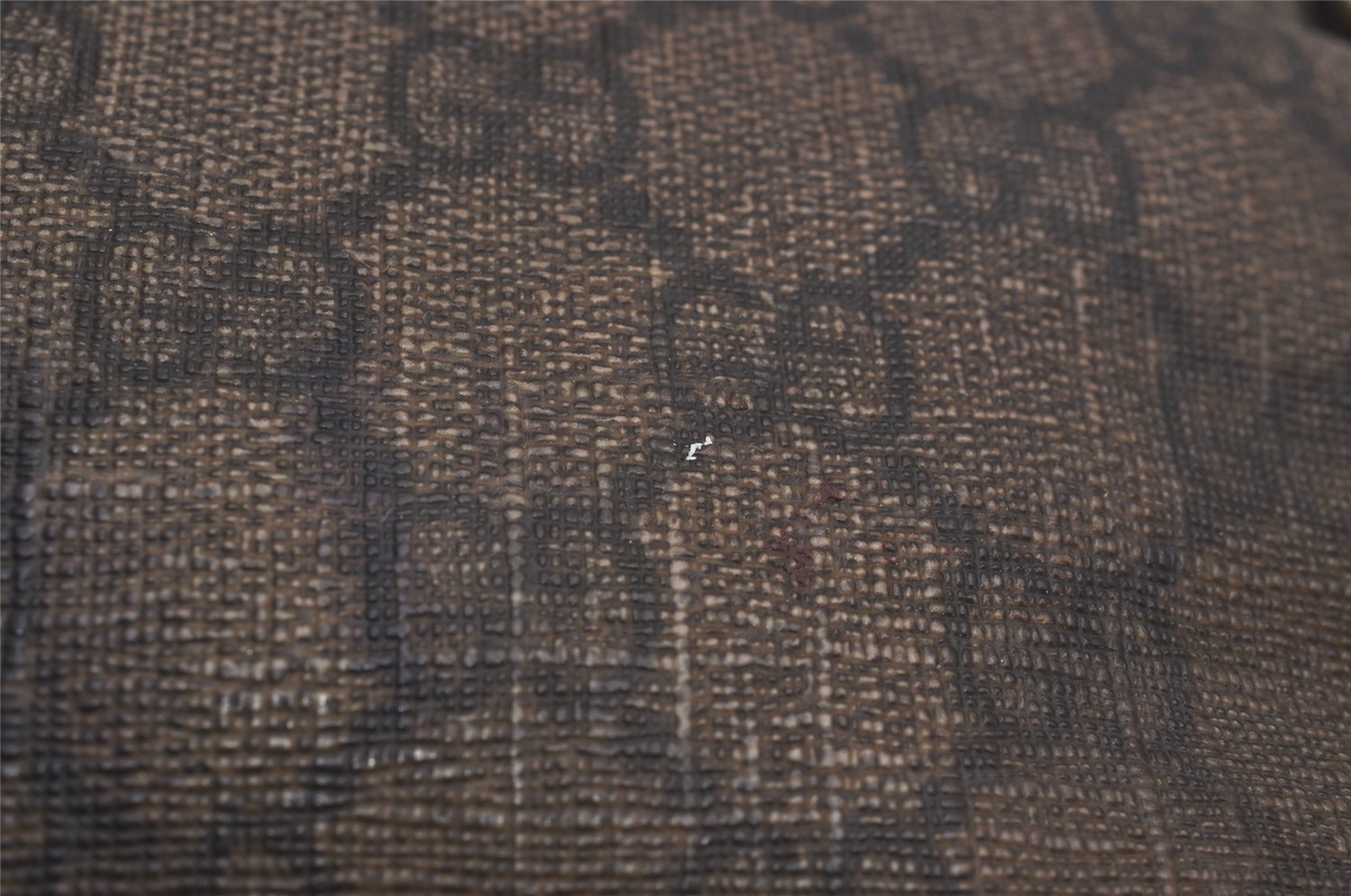 Authentic GUCCI Shoulder Cross Body Bag Purse GG PVC Leather 223666 Brown 7275J