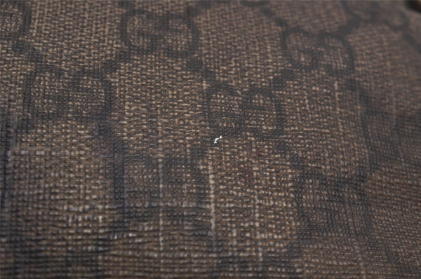 Authentic GUCCI Shoulder Cross Body Bag Purse GG PVC Leather 223666 Brown 7275J