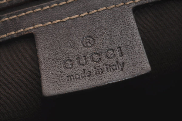 Authentic GUCCI Shoulder Cross Body Bag Purse GG PVC Leather 223666 Brown 7275J
