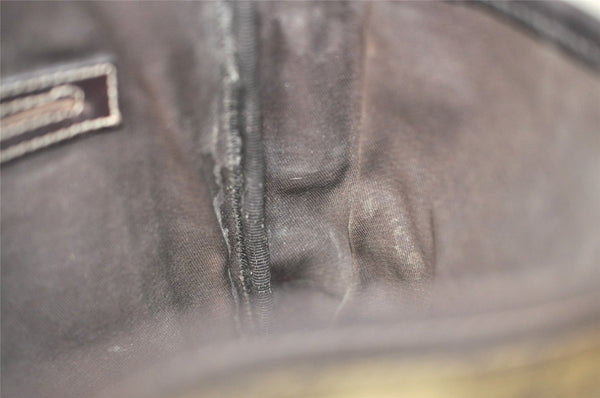 Authentic GUCCI Shoulder Cross Body Bag Purse GG PVC Leather 223666 Brown 7275J