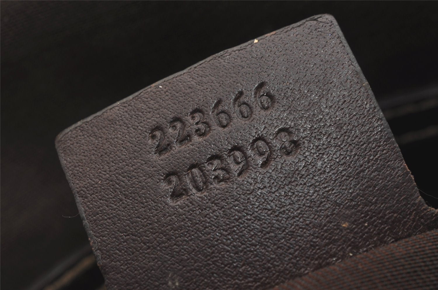 Authentic GUCCI Shoulder Cross Body Bag Purse GG PVC Leather 223666 Brown 7275J