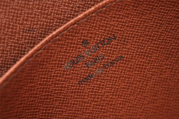 Authentic Louis Vuitton Epi Pochette Homme Clutch Hand Bag Brown M52528 LV 7276I