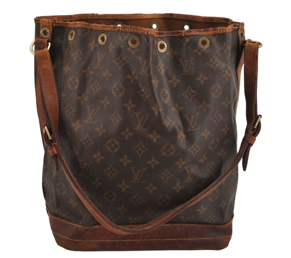 Authentic Louis Vuitton Monogram Noe Shoulder Drawstring Bag M42224 LV 7276J