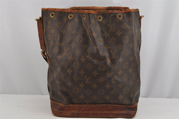 Authentic Louis Vuitton Monogram Noe Shoulder Drawstring Bag M42224 LV 7276J