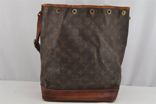 Authentic Louis Vuitton Monogram Noe Shoulder Drawstring Bag M42224 LV 7276J