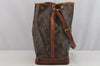 Authentic Louis Vuitton Monogram Noe Shoulder Drawstring Bag M42224 LV 7276J