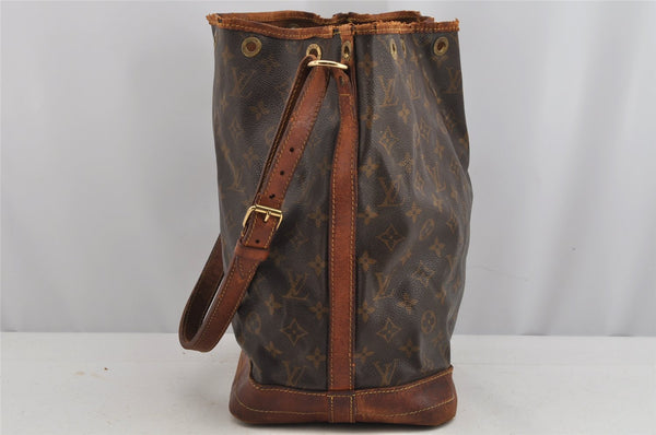 Authentic Louis Vuitton Monogram Noe Shoulder Drawstring Bag M42224 LV 7276J