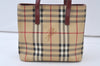 Authentic BURBERRY Vintage Nova Check PVC Leather Hand Tote Bag Beige 7276K