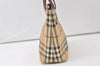 Authentic BURBERRY Vintage Nova Check PVC Leather Hand Tote Bag Beige 7276K