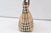 Authentic BURBERRY Vintage Nova Check PVC Leather Hand Tote Bag Beige 7276K