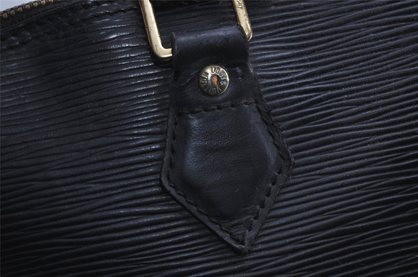 Authentic Louis Vuitton Epi Alma PM Hand Bag Black M40302 LV 7278I