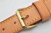 Authentic Louis Vuitton Leather Shoulder Strap Beige 35.4-42.5" LV 7279K