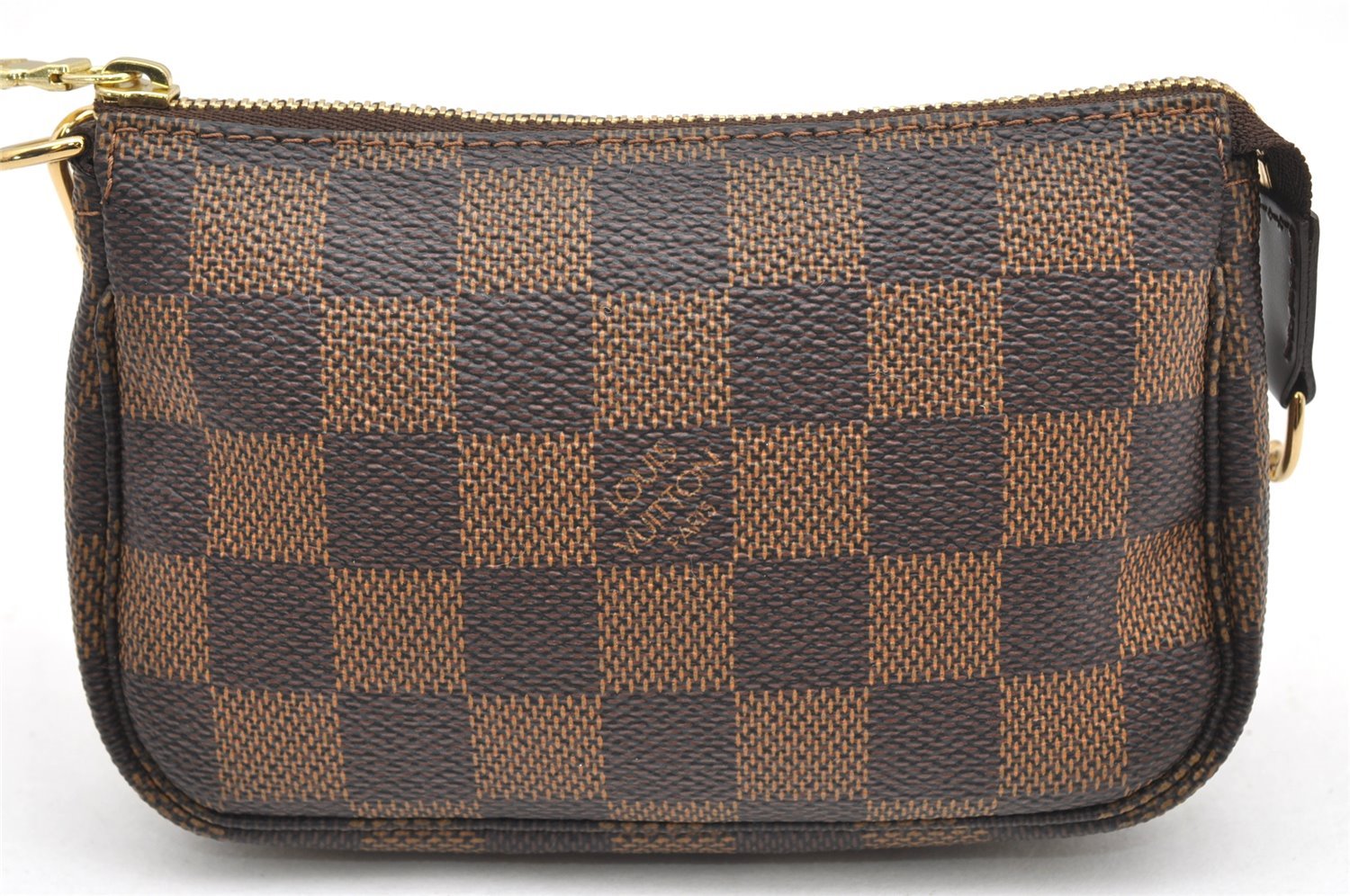 Authentic Louis Vuitton Damier Mini Pochette Accessoires Pouch N58009 LV 7282K