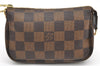 Authentic Louis Vuitton Damier Mini Pochette Accessoires Pouch N58009 LV 7282K