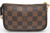 Authentic Louis Vuitton Damier Mini Pochette Accessoires Pouch N58009 LV 7282K