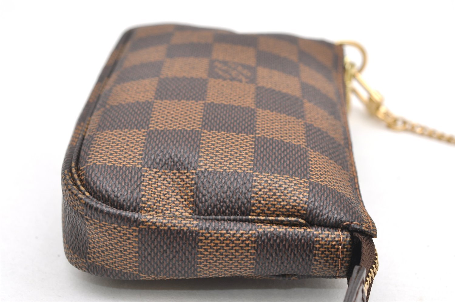 Authentic Louis Vuitton Damier Mini Pochette Accessoires Pouch N58009 LV 7282K