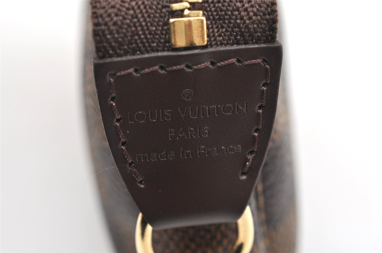 Authentic Louis Vuitton Damier Mini Pochette Accessoires Pouch N58009 LV 7282K