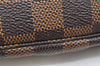 Authentic Louis Vuitton Damier Mini Pochette Accessoires Pouch N58009 LV 7282K