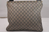 Authentic GUCCI Shoulder Cross Body Bag GG PVC Leather 201446 Navy Blue 7283J