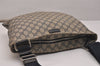 Authentic GUCCI Shoulder Cross Body Bag GG PVC Leather 201446 Navy Blue 7283J