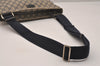 Authentic GUCCI Shoulder Cross Body Bag GG PVC Leather 201446 Navy Blue 7283J