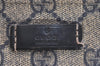 Authentic GUCCI Shoulder Cross Body Bag GG PVC Leather 201446 Navy Blue 7283J