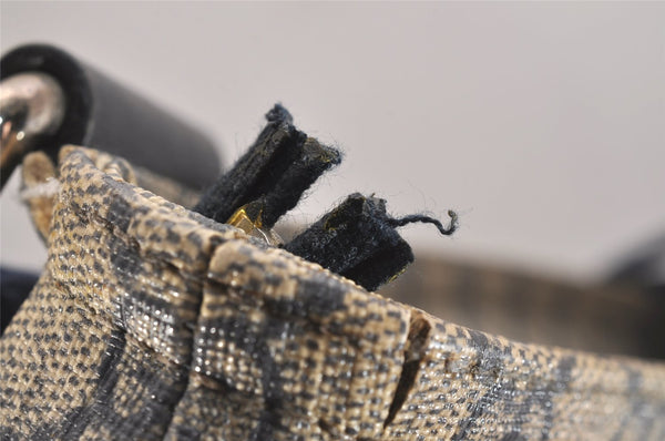 Authentic GUCCI Shoulder Cross Body Bag GG PVC Leather 201446 Navy Blue 7283J