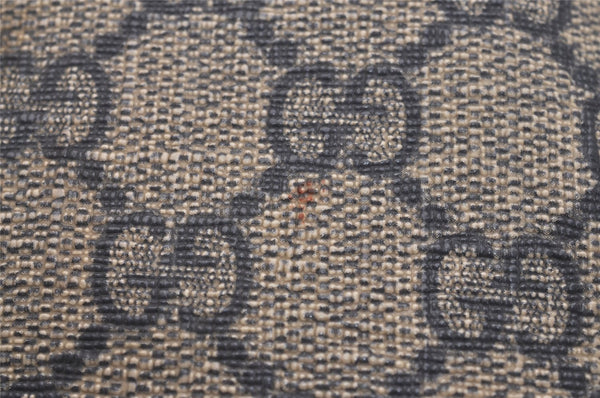 Authentic GUCCI Shoulder Cross Body Bag GG PVC Leather 201446 Navy Blue 7283J