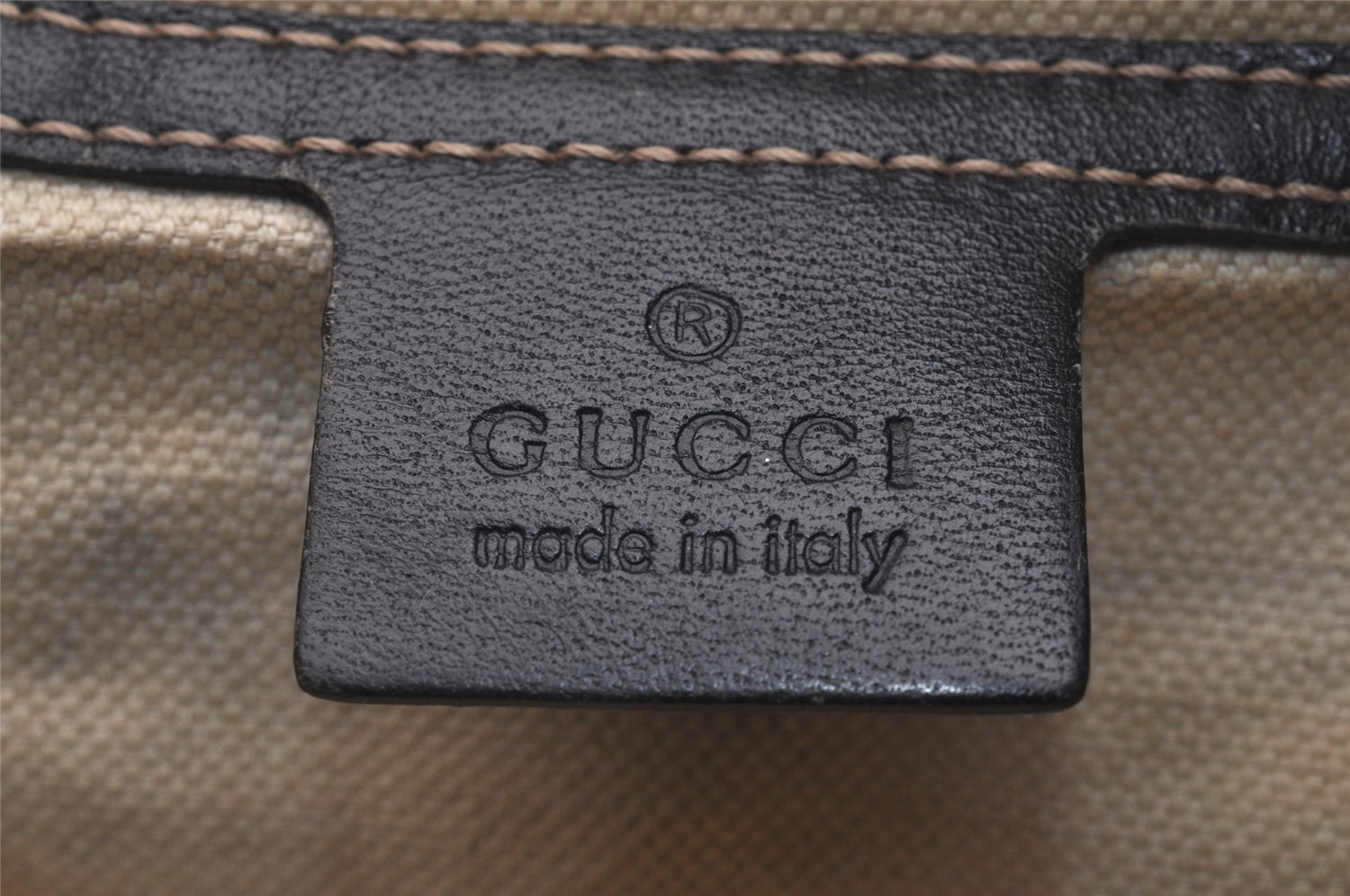 Authentic GUCCI Shoulder Cross Body Bag GG PVC Leather 201446 Navy Blue 7283J