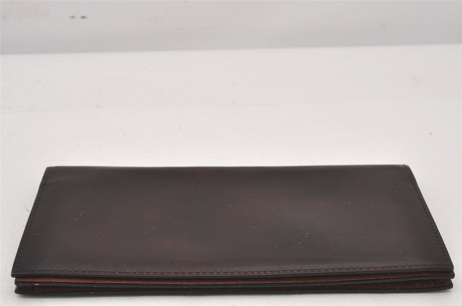 Authentic dunhill Vintage Enamel Long Wallet Purse Brown 7283K